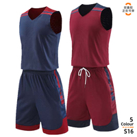 S16 美式窄肩双面篮球服